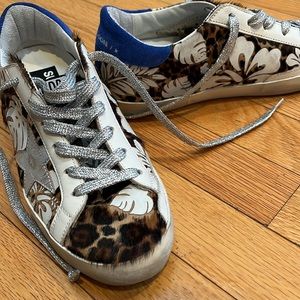 Brand new and never worn Golden Goose Hawaiian Print and leopard - size 37 NEW!